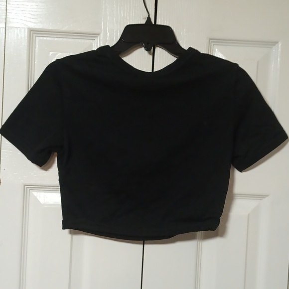 A.L.C. Black Cropped Corset Tee - Picture 7 of 10